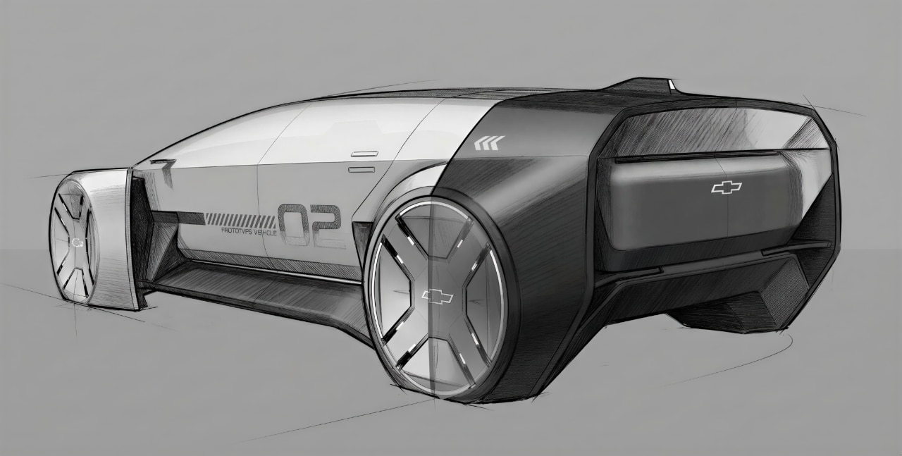 angle of the forward-looking Chevy concept